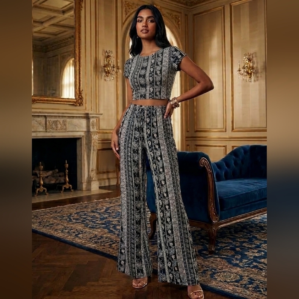 🎀Elegant Black and White Women's Jumpsuit Medium
